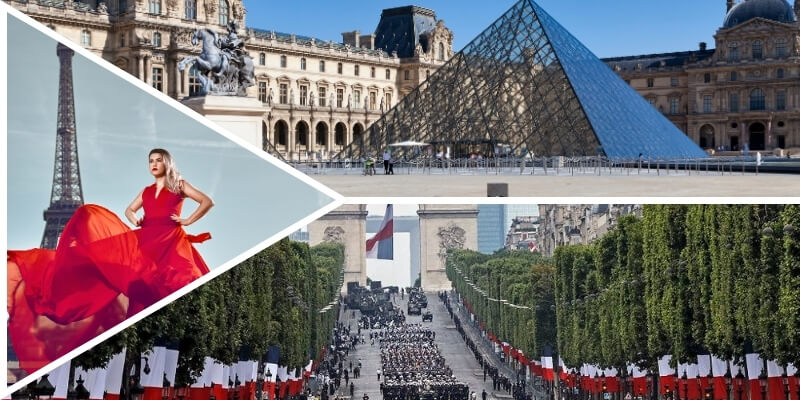 Louvre, mode et défilé à Paris